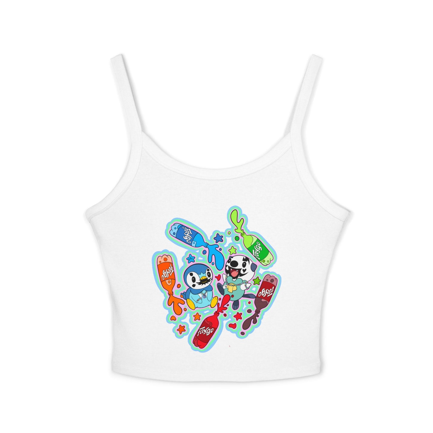 Diamond rain tank Top with outline