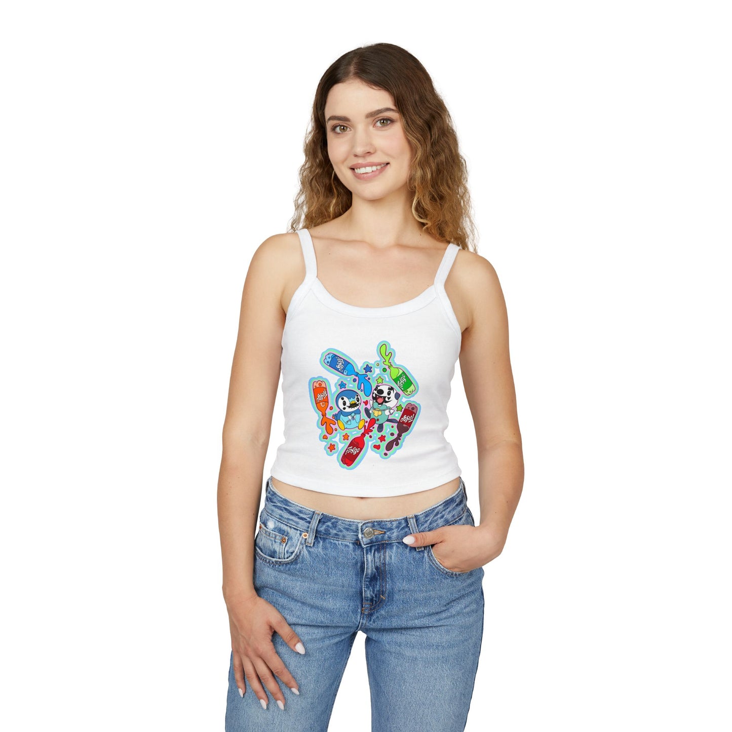 Diamond rain tank Top with outline